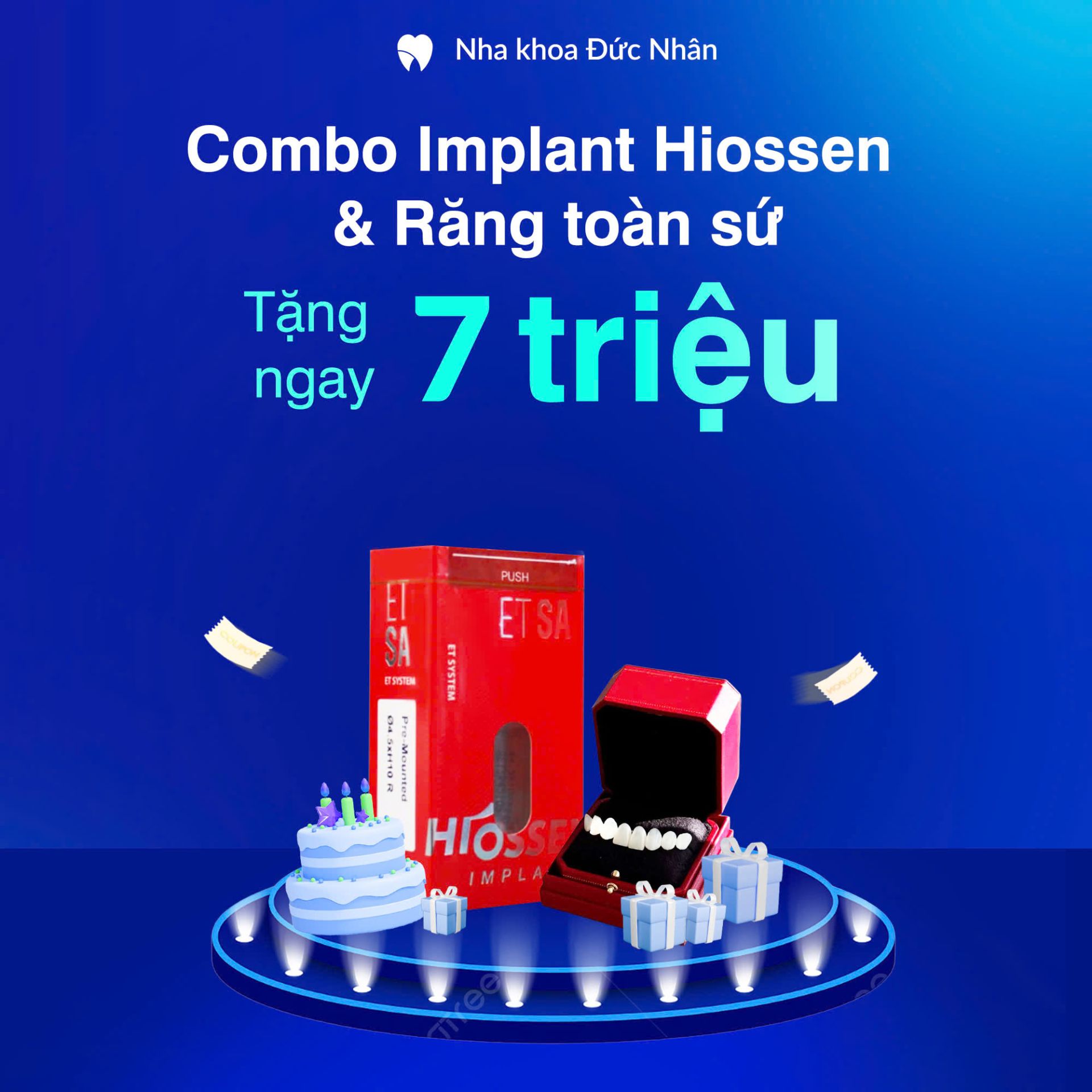 implant hiossen, răng toàn sứ
